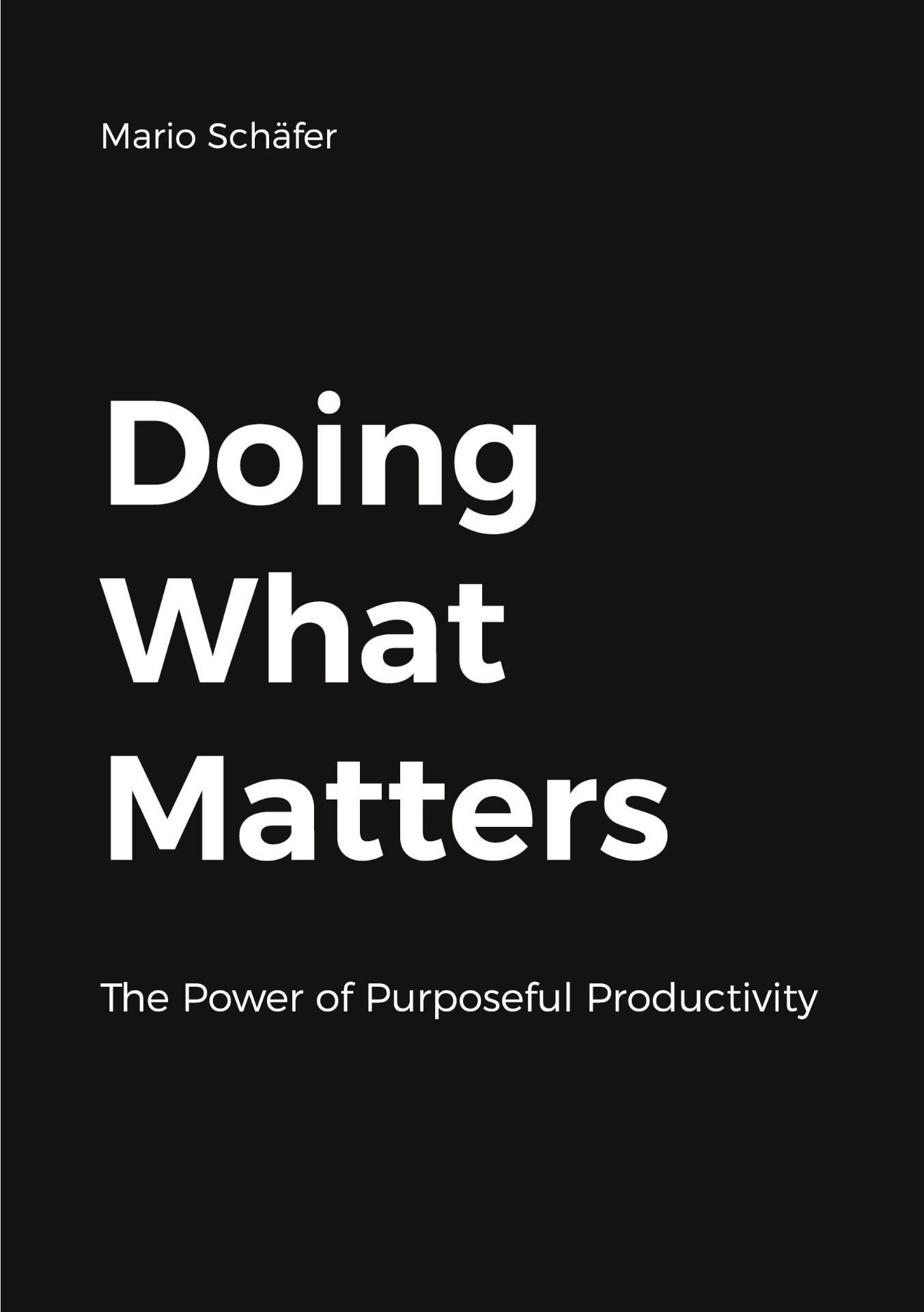 Doing What Matters — book cover