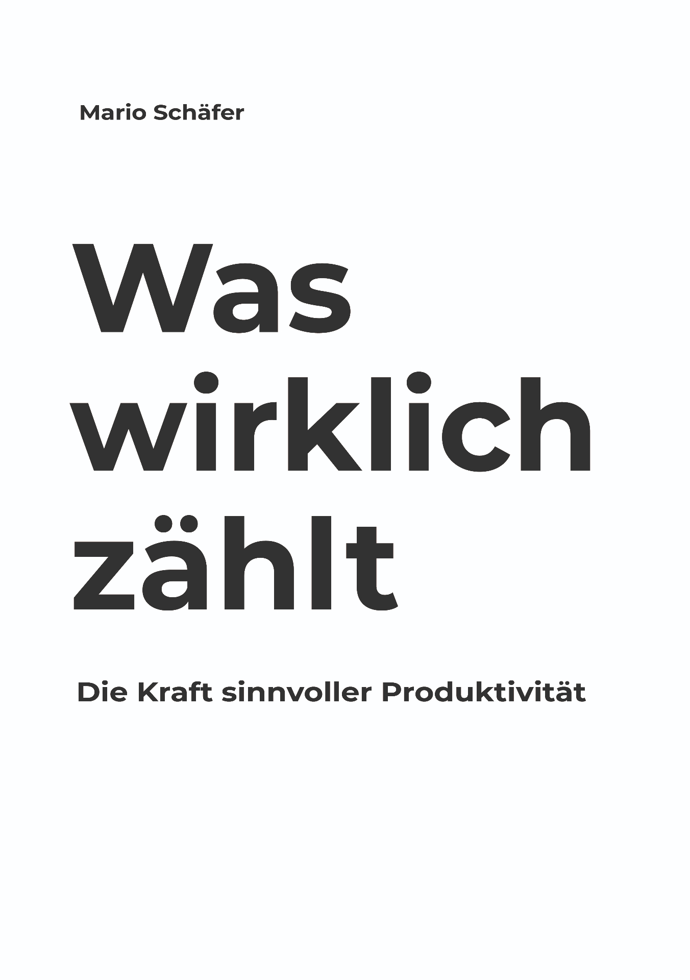 Was wirklich zählt — Buchcover